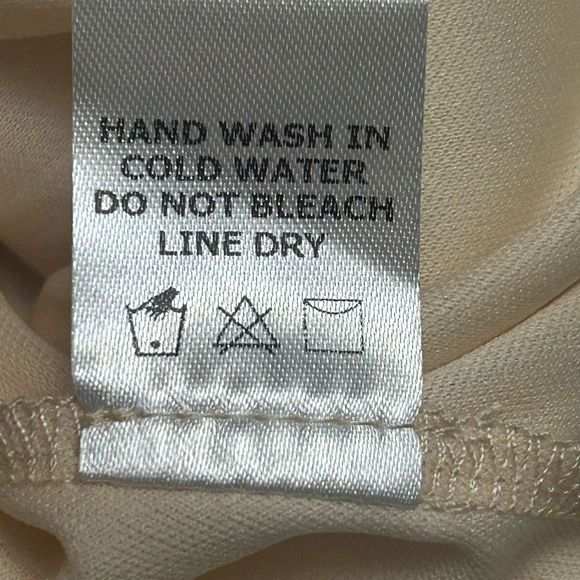 Vici women’s puff sleeve polka dot white & tan dress in medium - Picture 10 of 11